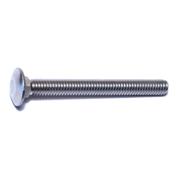 Midwest Fastener Carriage Bolt, Square Neck, 18 (Coarse), 3 in L, 18-8 Stainless Steel, 5 PK 65007 - main